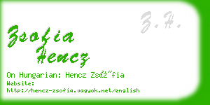 zsofia hencz business card